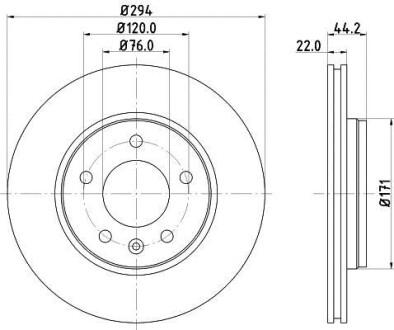 Тормозной диск HELLA 8DD355109-701