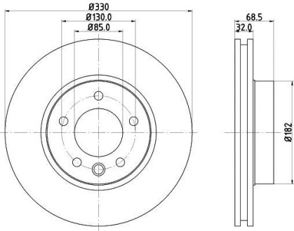 Тормозной диск HELLA 8DD355109-741