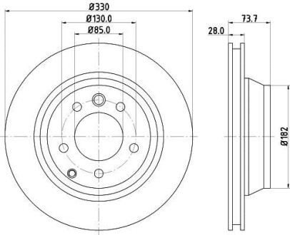 Тормозной диск HELLA 8DD355109-821