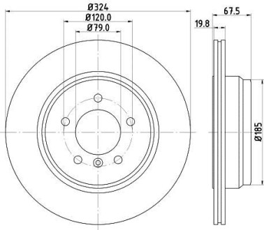 Тормозной диск HELLA 8DD 355 110-021