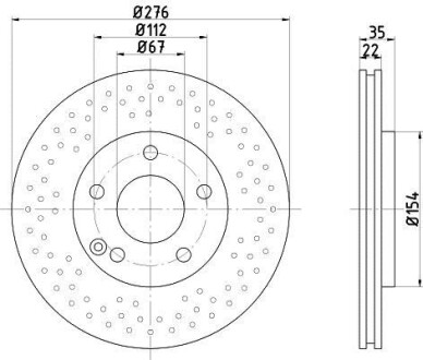 Тормозной диск HELLA 8DD355110211