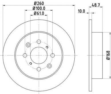 Тормозной диск HELLA 8DD355110331