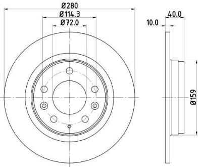 Тормозной диск HELLA 8DD355110381