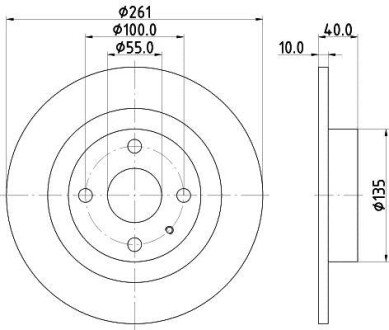 Тормозной диск HELLA 8DD 355 110-861