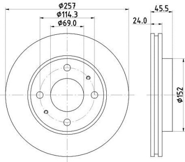 Тормозной диск HELLA 8DD 355 110-931