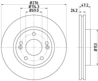 Тормозной диск HELLA 8DD355110951