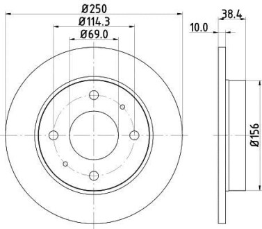 Тормозной диск HELLA 8DD355111531