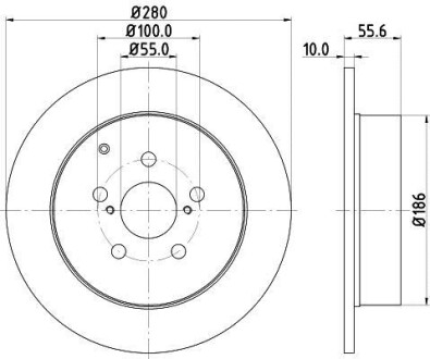 Тормозной диск HELLA 8DD355111671