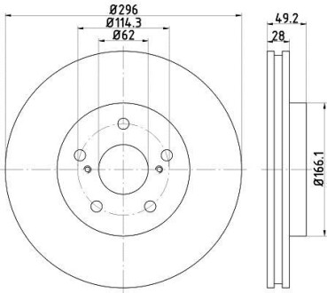 Тормозной диск HELLA 8DD 355 111-681