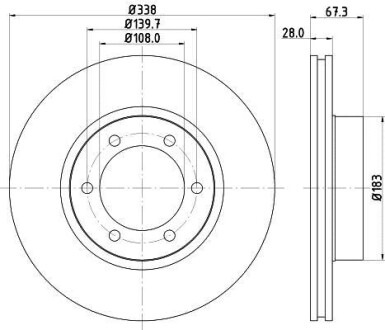 Тормозной диск HELLA 8DD355111861