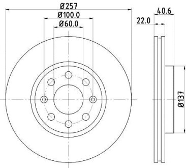 Тормозной диск HELLA 8DD355112581