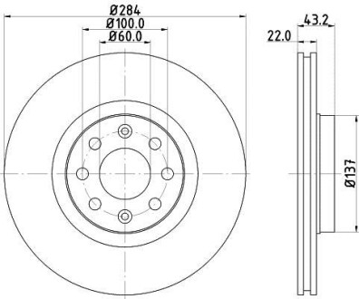 Тормозной диск HELLA 8DD355112601