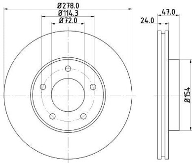 Тормозной диск HELLA 8DD 355 112-731