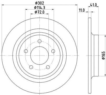 Тормозной диск HELLA 8DD355112901