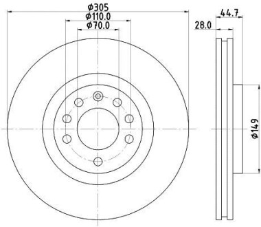 Тормозной диск HELLA 8DD 355 113-541