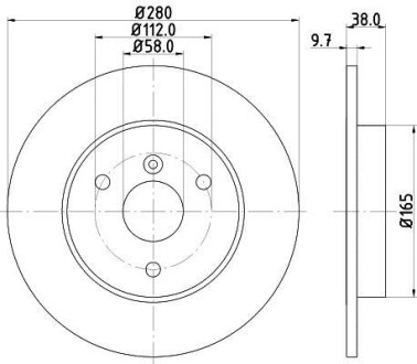 Тормозной диск HELLA 8DD 355 113-561