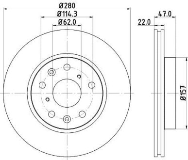 Тормозной диск HELLA 8DD355113631