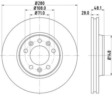 Тормозной диск HELLA 8DD 355 113-661