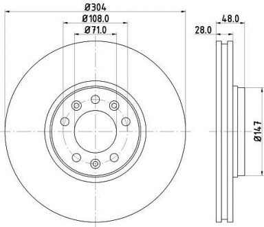 Тормозной диск HELLA 8DD355113671