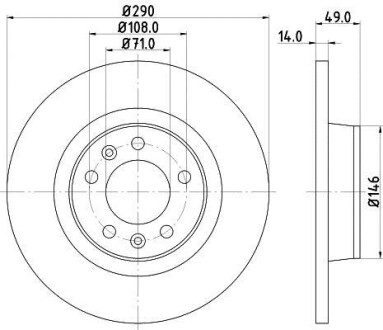 Тормозной диск HELLA 8DD355113681