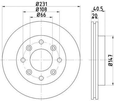 Тормозной диск HELLA 8DD355113801