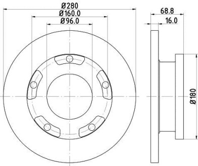 Тормозной диск HELLA 8DD355113811