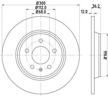 Тормозной диск HELLA 8DD355113931