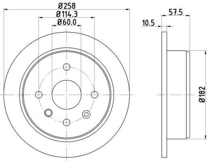 Тормозной диск HELLA 8DD 355 114-161