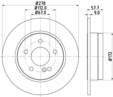 Тормозной диск HELLA 8DD355114181