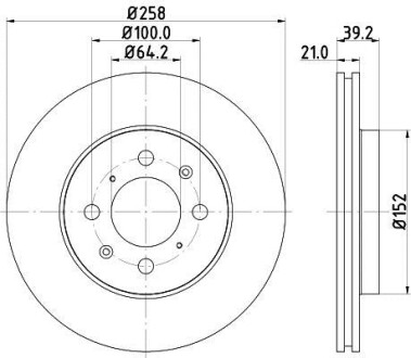 Тормозной диск HELLA 8DD355114451