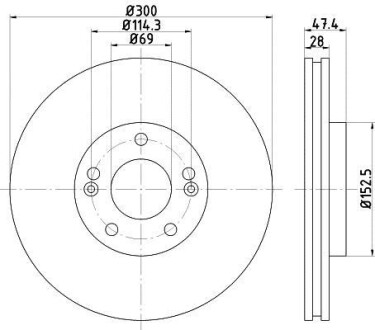 Тормозной диск HELLA 8DD355114481