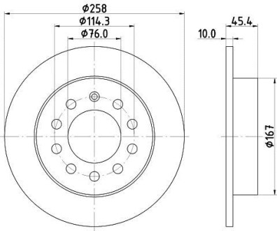 Тормозной диск HELLA 8DD 355 114-531