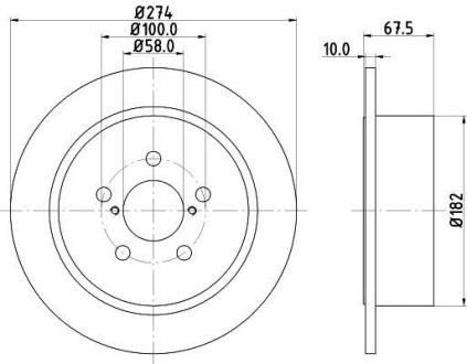 Тормозной диск HELLA 8DD355114641