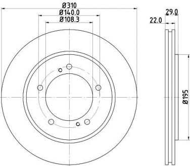 Тормозной диск HELLA 8DD 355 114-901