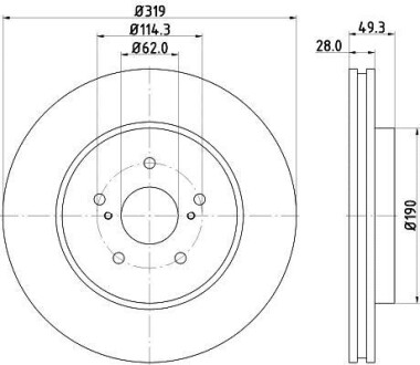 Тормозной диск HELLA 8DD355114-981