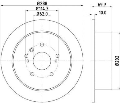 Тормозной диск HELLA 8DD355114991