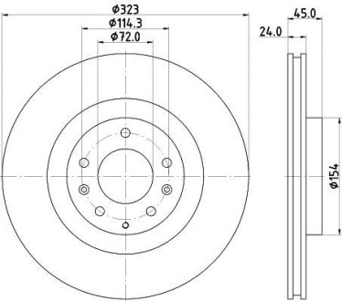 Тормозной диск HELLA 8DD 355 115-201