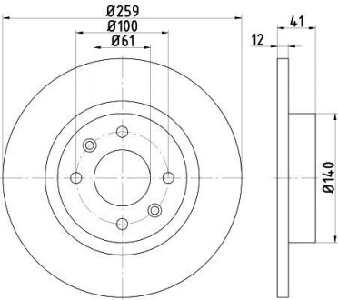 Тормозной диск HELLA 8DD355115271