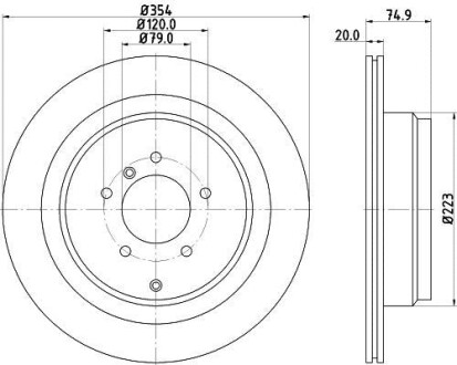 Тормозной диск HELLA 8DD355115291