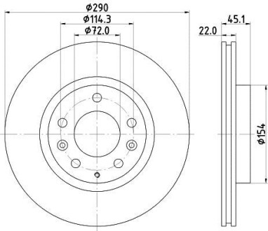 Тормозной диск HELLA 8DD 355 115-311