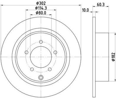 Тормозной диск HELLA 8DD355115491