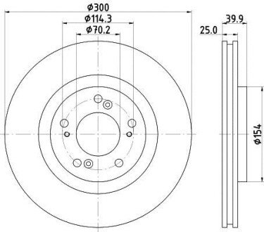 Тормозной диск HELLA 8DD355115561