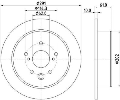 Тормозной диск HELLA 8DD355115711