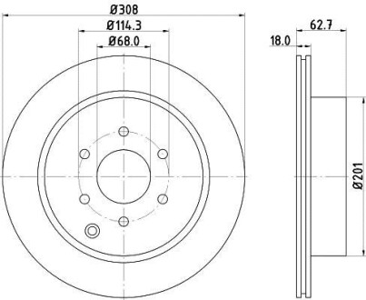 Тормозной диск HELLA 8DD 355 115-851