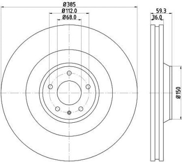 Тормозной диск HELLA 8DD 355 115-891