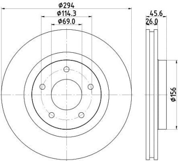 Тормозной диск HELLA 8DD355115-911