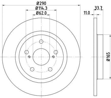 Тормозной диск HELLA 8DD355116121