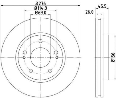 Тормозной диск HELLA 8DD 355 116-311