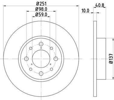 Тормозной диск HELLA 8DD 355 116-441