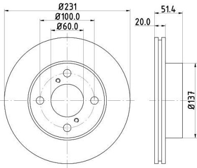 Тормозной диск HELLA 8DD355116501